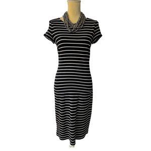 NWT  Port' Stripe Zip Back Dress KAREN KANE Size S